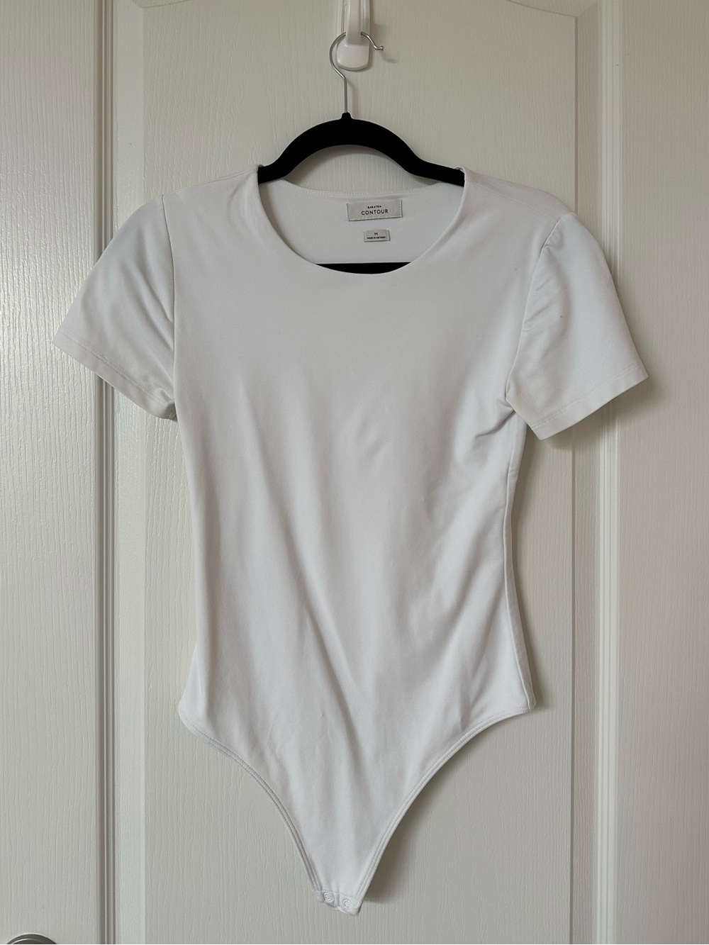 Aritzia Contour White Short Sleeve Bodysuit